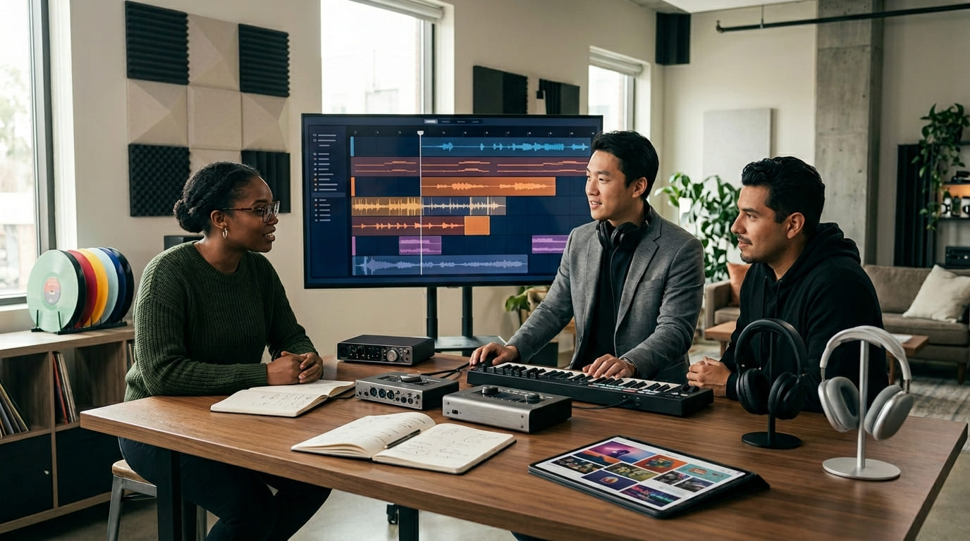 AI music generator for ad and podcast music concepts